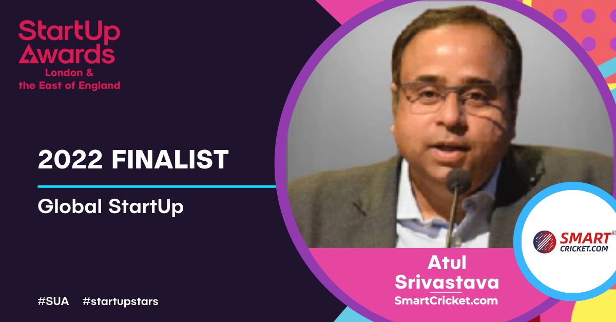 We are proud to announce that our Founder, Atul Srivastava is a Finalist in the Global Start-Up category of The StartUp Awards National Series! <a href="/StartUpNational/">StartUp Awards</a>
#startupawards #globalstartup #sportstech #batsense #cricket #SUA #startupstars