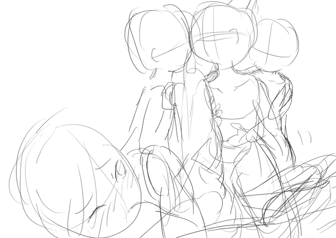 なんか前描いたラフのペン入れ終わってないのにこんなの描きたくなってきたー💕 