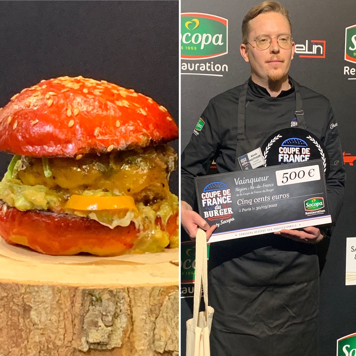 CFBurger_Socopa's tweet image. ⭐️ RÉSULTATS #CFBURGER ÎLE-DE-FRANCE 2022 ⭐️

🥇Alexis HATTIGER avec l’AmeREDien
🥈 Katia JAGLICIC avec le Triglav Burger
🥉 Timothée CLAVIER avec le Crack

Rendez-vous à Alexis pour la finale nationale à 16h30