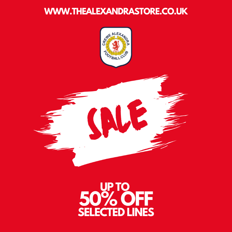 crewealexfc's tweet photo. 𝑬𝒏𝒅 𝒐𝒇 𝑺𝒆𝒂𝒔𝒐𝒏 𝒔𝒂𝒍𝒆 💥

Be quick! There is only limited stock available in the @AlexandraStore_ 👀

#CreweAlex