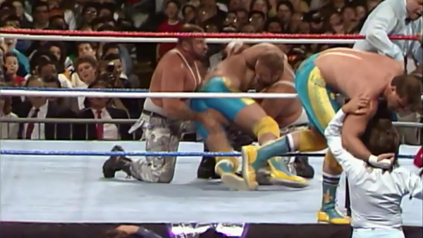 andrewnicol111's tweet photo. THE BUSHWACKERS vs THE FABULOUS ROUGEAUS  Bushwackers win. Bushwackers 20 points, Rougeaus -10 points #wwe #wwf #wrestling #wrestlemania #bushwackers #thefabulousrougeaus #jimmyhart #80swrestling #80swwf #classicwwf #classicwrestling #oldschoolwrestling #vintagewwe #wwfgoldenera https://t.co/xbfGexCn2c
