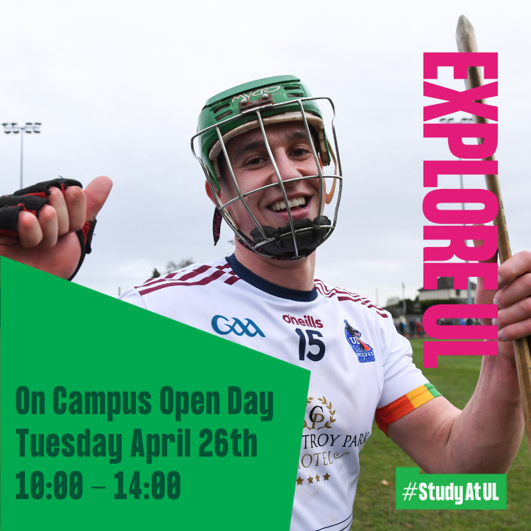 ULimsport's tweet photo. OPEN DAY !! On Tuesday April 26th from 10:00 - 14:00 we would love to see incoming students here. Come & learn about our fantastic campus , courses and everything about the student experience. Registration link in the bio. #ActiveAtULSport #BePartOfULSport #StudyAtUL #ExploreUL https://t.co/0PGUOXYgaM