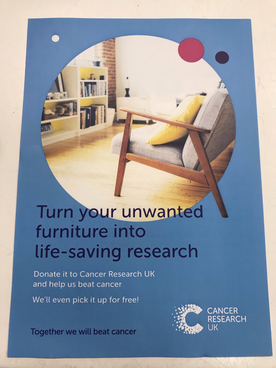 Call us on 01945 461501 and arrange a collection of your #preloved #sofa #furniture and help us #beat #Cancer <a href="/CRUKWisbech/">CRUK Wisbech Store</a> #Local #free P.S #GiftAid