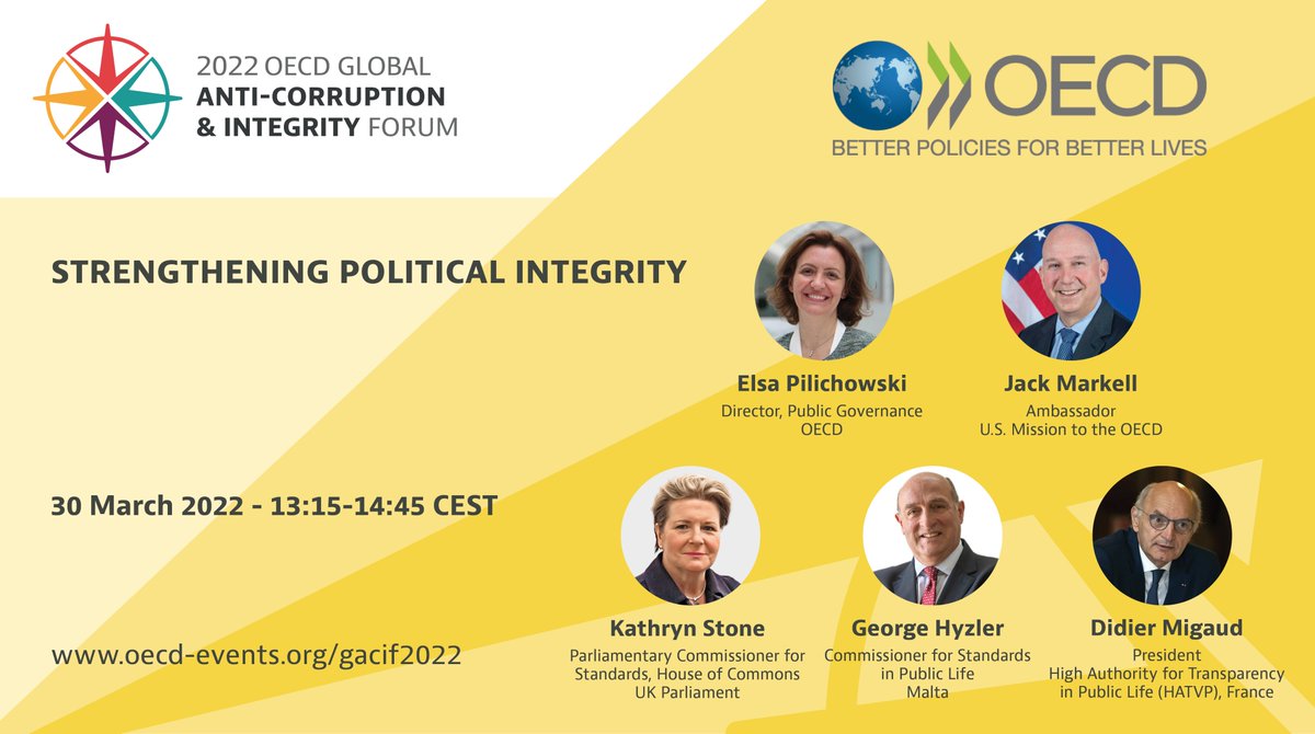 OECDgov's tweet photo. STARTING TODAY 📢  10th OECD Global Anti-corruption &amp; Integrity Forum 

🗓️ 13:00 (CET) Join us for the opening remarks, followed by the panel discussion on "Strengthening Political Integrity"

Full agenda &amp; registration ➡️ https://t.co/A0U41gBV0p  #RenewWithIntegrity https://t.co/dGGBmy2B3h