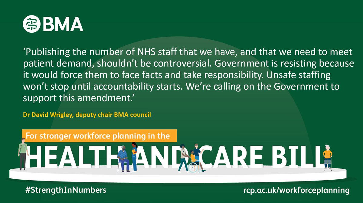 The #Healthandcarebill returns to the Commons today so MPs can debate amendments from the Lords. Along with more than 100 other organisations, we’re urging them to adopt a workforce amendment that will hold Govt accountable for safe NHS staffing levels #StrengthInNumbers