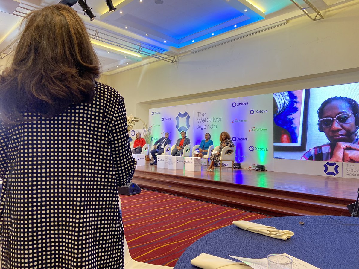 What a moment! <a href="/gina_din/">GINA DIN</a> acknowledging and saluting the fact that we have a full financial panel of women in leadership from giants in the financial sector #IFC #AFDB #Absa #CitiBank <a href="/xetova/">Xetova</a> #WeDeliverForum