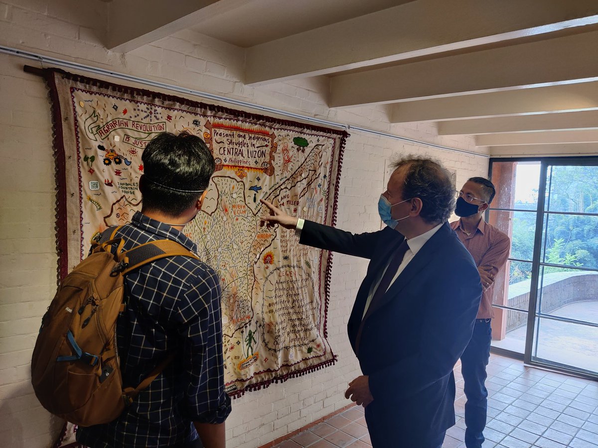 FranceInNepal's tweet photo. So refreshing to visit and experience the @KtmTriennale expo. Nepal and France share a common love for art and culture and am proud that the @AFKatmandou is part of this artistic project. Only 1 more day left. Thank you @MetroNir for the guided tour. https://t.co/5bwUaEGKHv