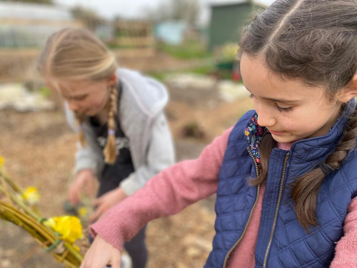 So a hot topic on the plot is whether we should let our magnificent willow structure root… and we’ve decided YES 👏 Now a designated crawl space for anyone that can fit through and a creative area to celebrate nature. Here’s some daffodil weaving for your delectation.