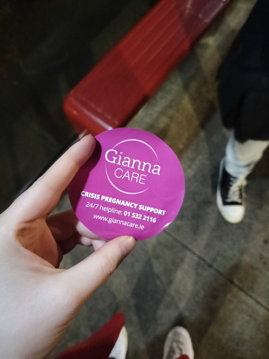 Reminder if you see any stickers for Gianna Care around the place, take them down, they're a fake agency that tries to scare people who are seeking abortions. Took this one down from a bus stop near UCD last night, keep an eye out