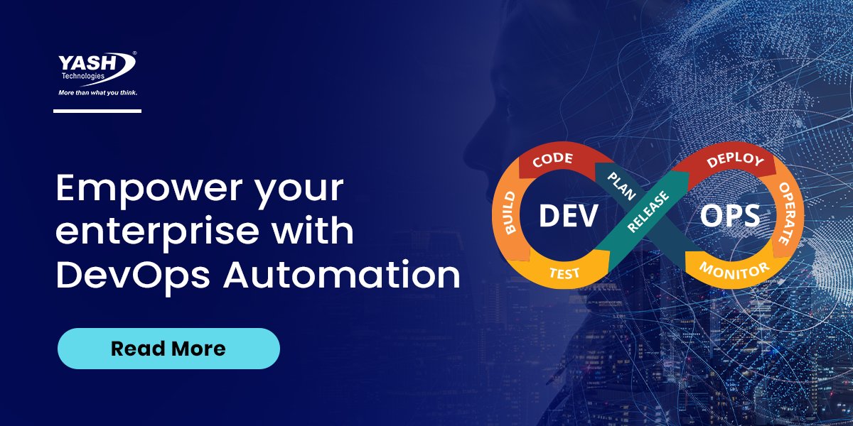 YASH_Tech's tweet image. Streamline and automate the entire applications development and operations management workflows using the DevOps framework and tools: hubs.la/Q0170lPR0
#DevOpsAutomation #Microservices #DevOpsprocesses #cloud #USA