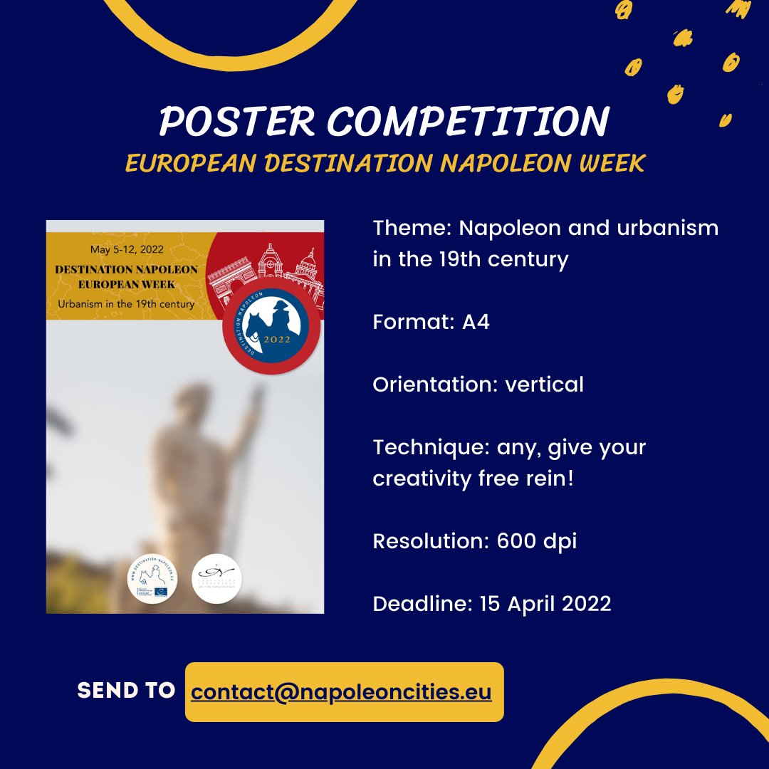 Let EUROPEAN WEEK POSTER CONTEST begin!!! 
More info destination-napoleon.eu/concours-affic…
