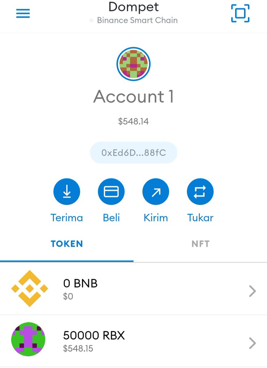 RockyDian's tweet photo. https://t.co/zSgMizdkFy
Super legit airdrop &amp; nice project 👍👌 $RBX price now at $0.011 🚀🌛 its not BULLSHIT, its not scam, here is my wallet screenshot. https://t.co/MyonXiMV9X
