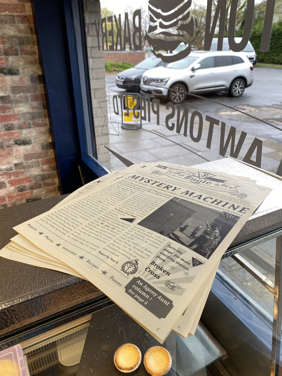 FilamentProj's tweet photo. Hot off the press 🗞 The Broken Cross Bugle, made by the children @BrokenCrossAc Find copies at #Macclesfield Library @CECLibraries and at Weston Bakery on Earlsway! #LetsCreate @ace_national @CheshireCF https://t.co/vH4YyC9EaJ