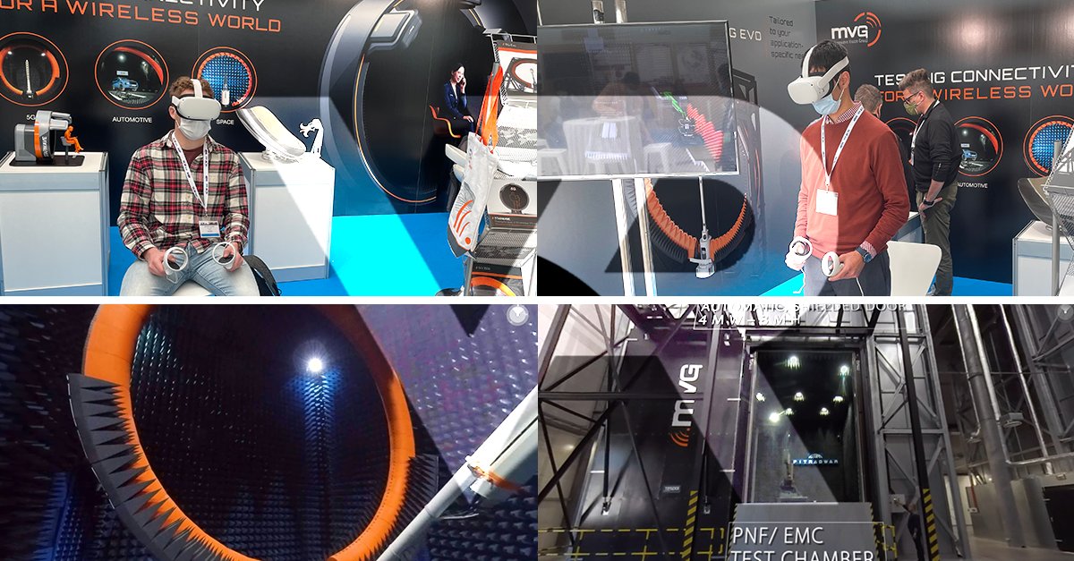 microwavevision's tweet photo. #EuCAP22 Wednesday is VR day! Don't miss the opportunity to take a virtual tour of unique MVG measurement test facilities. Visit the MVG booth at location 30 - 31 and visit anechoic chambers as big as 3120 m3! https://t.co/pMewkapp1j