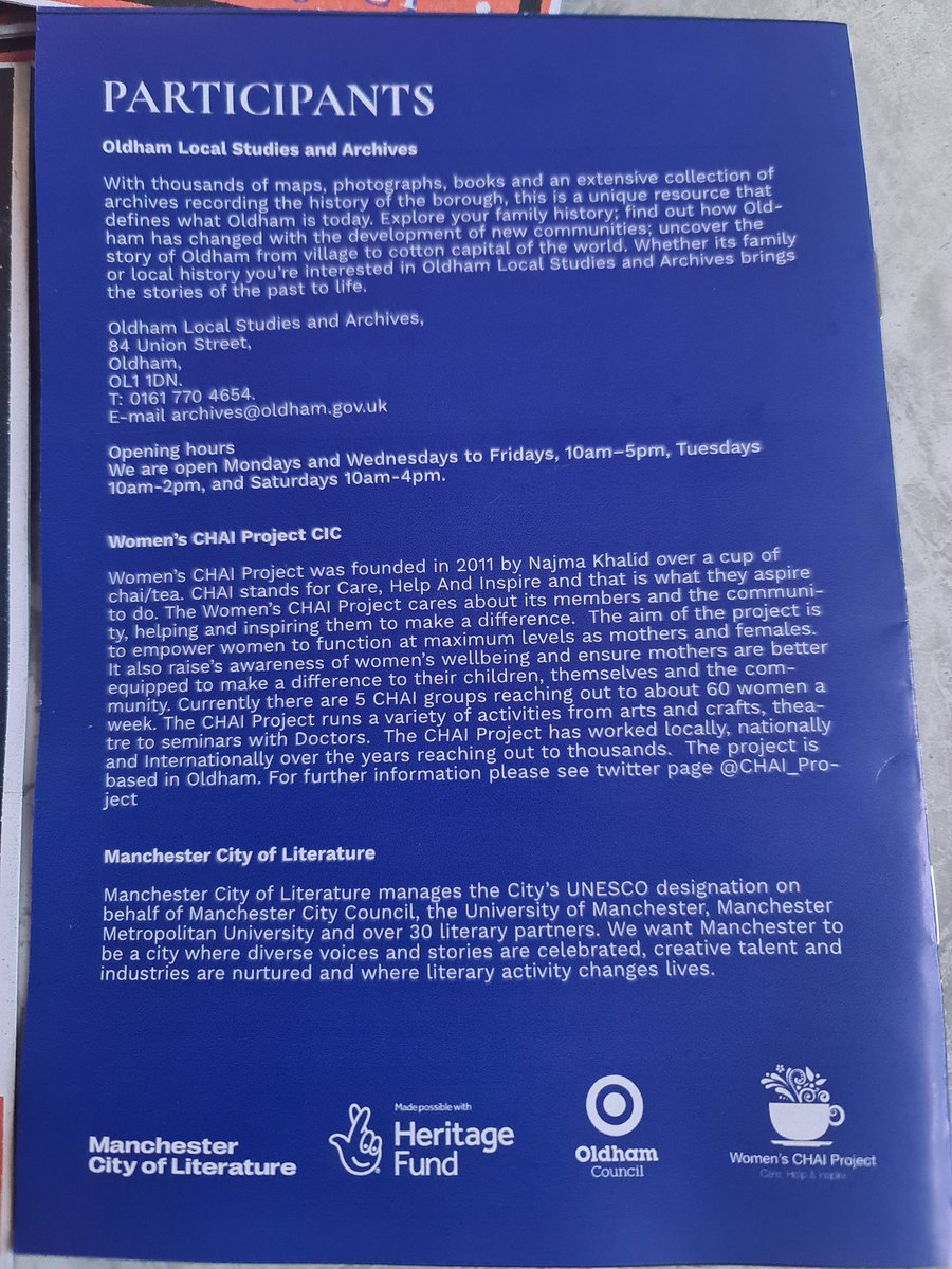 CHAI_Project's tweet photo. Wow check out this booklet ! Last summer #Lockdown we were involved with the fantastic #OldhamHeritageProject with #OldhamLocalStudiesandArchives &amp; @MCRCityofLit.  Sharing stories &amp; memories to be documented #southasian #shopkeeping #piecework #racism #Entrepreneur #LoveOldham https://t.co/4ovAERborq
