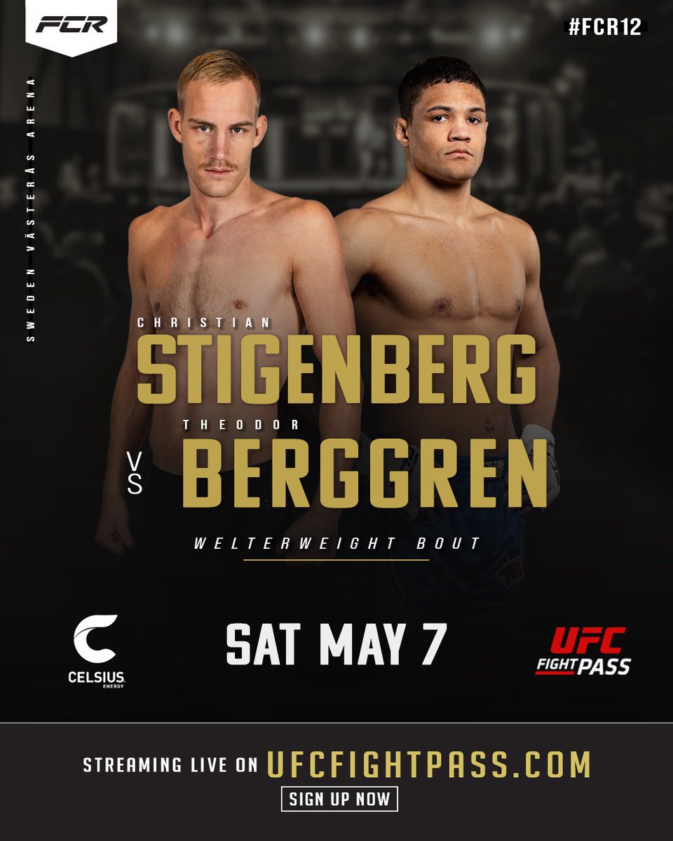 RezaPett's tweet photo. What a banger this ones gonna be! Two young prospects are looking to put on a show at FCR 12
Christian Stigenberg will take on Theodor “Simba”Berggren on May 7th
#mma #ufc #boxing #bjj #fcrmma #fcr12 #bellator #cagewarriors #frejamma https://t.co/yOKyF0zfsy