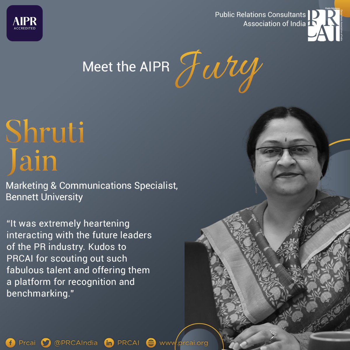 AIPR is an initiative by PRCAI to bridge the gap between the opportunities and the right talent. It was an honour to have such an esteemed Jury panel for the finals. #AIPRominance #BoosterforPR