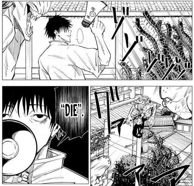 everytime he use his curse technique, like this one and in the recent chapter https://t.co/qtfWcZPV30 