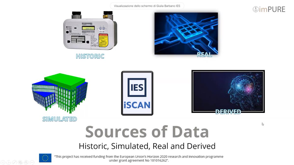 impure_project's tweet photo. 🖥️How to treat the huge amount of data generated in the #imPURE Project processes? Giulia Barbano from @IESVE is making it very clear here at the imPURE 3rd Webinar today! 🚀 https://t.co/UQLNSWf45n