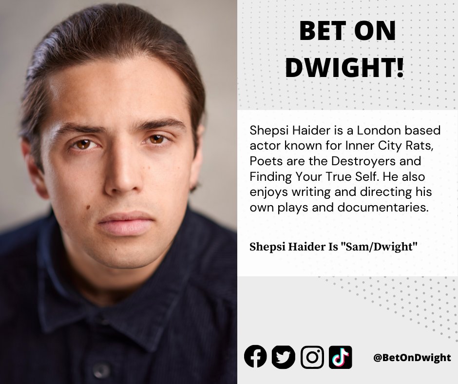 BetOnDwight's tweet photo. CAST ANNOUNCEMENT - SHEPSI HAIDER IS SAM/DWIGHT

Our final announcement is the talented @ShepsiH who is playing Sam/Dwight! Egotistical, mercurial, and ready to become a zany personality, meet the lead of this manic feature.

#casting #acting #films #indiefilm @network_actor https://t.co/4ppB2PoQFz