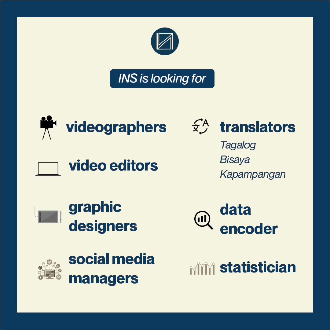insphofficial's tweet photo. Be part of INS and lend your skills to promote the peopleโs agenda!
The Institute for Nationalist Studies is looking for passionate people who are interested to propagate a nationalist brand of research, by and for the people.
#JoinINS https://t.co/C5FNUsl3Iv