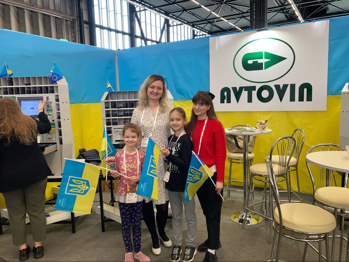 ITS_Int_News's tweet photo. We went to visit @AVTOVIN_UA booth at @intertraffic @RAI_Amsterdam this morning! Go and see them - little Mariia and Kateryna will tell you everything you need to know about the Zoo in Amsterdam! #ukraine #roadsafety #smartmobiltiy #smartsolutions #smartplates #ITSinternational🚗 https://t.co/nGKfG0URwg