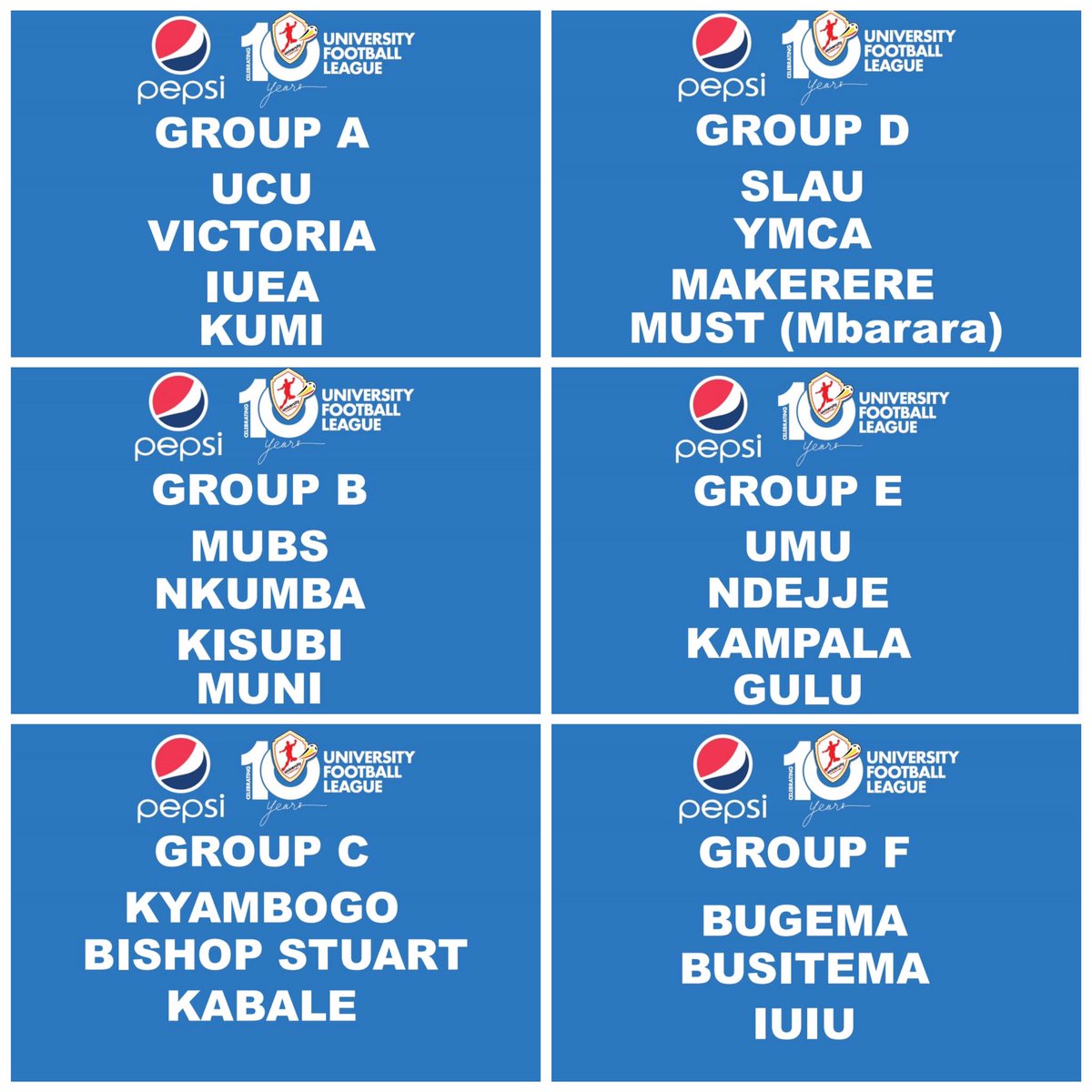 Tr3vorMark's tweet photo. University Football League 2022 Edition @uflug 
#TheGroups https://t.co/16iADC9Mg7