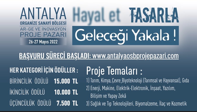 AOSBProjePazari's tweet image. 📍Başvuru ve Detaylar İçin;📍
antalyaosbprojepazari.com