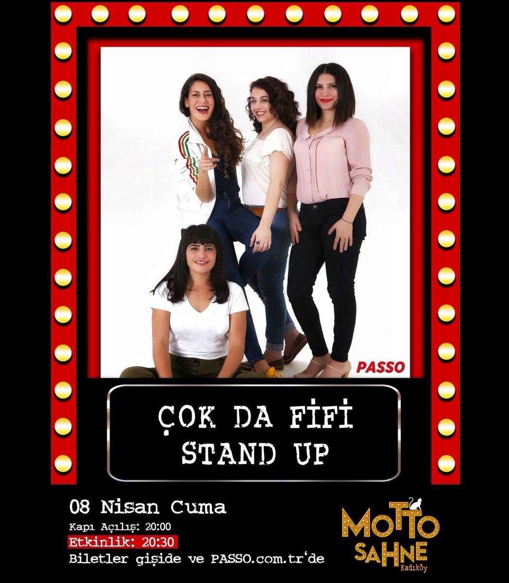Nisan ayını #kadıköy 'de açıyoruz.
8 Nisan Cuma 20:30 #mottosahne 'deyiz. Bekleriz.😉 Biletler gişe ve şu linkte.👇🏻
passo.com.tr/tr/etkinlik/ti…
#çokdafifistandup #standup