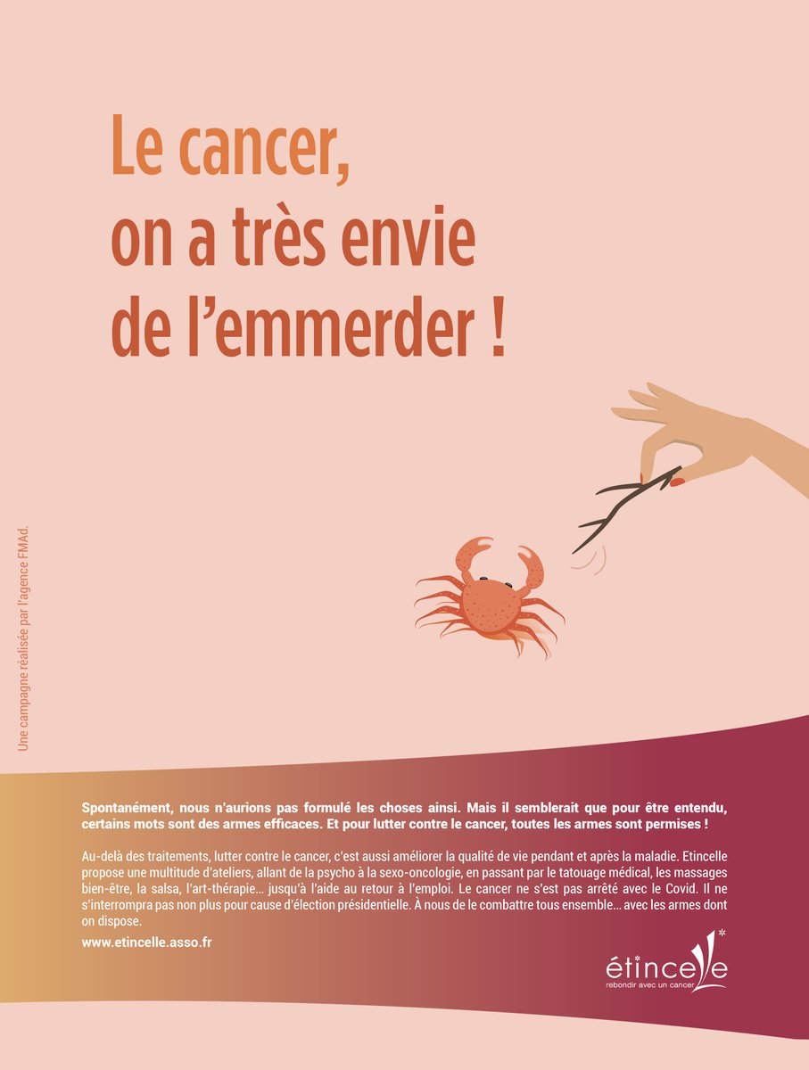 AgenceFMad's tweet photo. L’agence FMad est très heureuse et très fière de voir la campagne "Le Crabe" de l’Association @Etincelle_IDF, être récompensée au Grand Prix de la Communication Solidaire. 

#etincelle #cancer #COMSOLIDAIRE https://t.co/UJYCQzJRyB