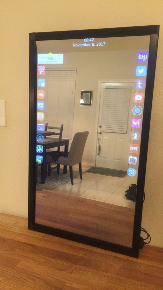 DebbiesMirrorZ's tweet photo. New product reveal! Here's the MirrorZ, a smart fitness mirror on a quest to make the gym obsolete! Our product has the latest Wi-Fi specification: Wi-Fi6e! It also is UHD, 4K! Get the best wireless performance and best image detail on a slick mirror! #newtech #tech #smartmirror https://t.co/FQiBpE09AU