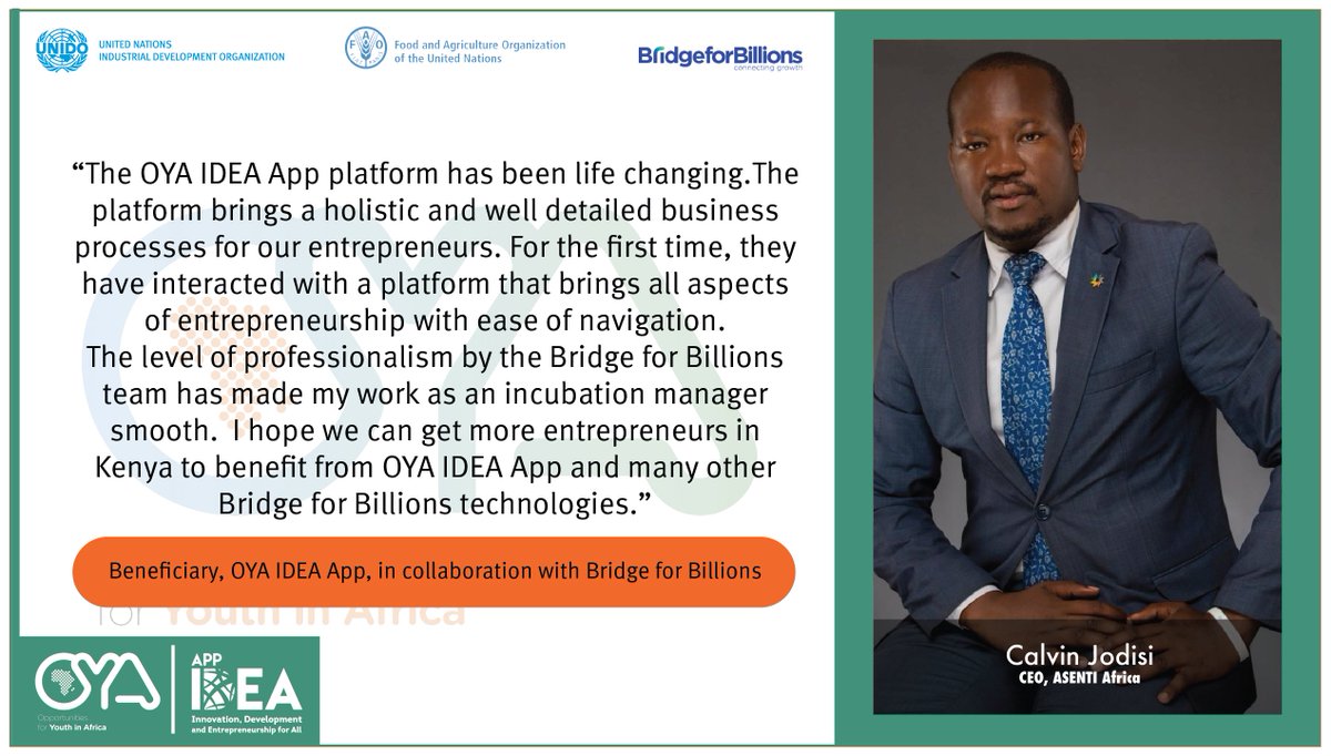 4 incubation centers were trained through <a href="/OyaProgramme/">OYA Programme</a> IDEA App, in collaboration with <a href="/Bridge4Billions/">Bridge for Billions</a>.

<a href="/calvinjodisi/">Calvin Jodisi #RealChange</a> 👇explains what it brought to <a href="/AsentiKE/">#ASENTI2024 Accra Ghana</a> and the #entrepreneurs they incubate!

#Africa #entrepreneurships #SDG #YOUTH