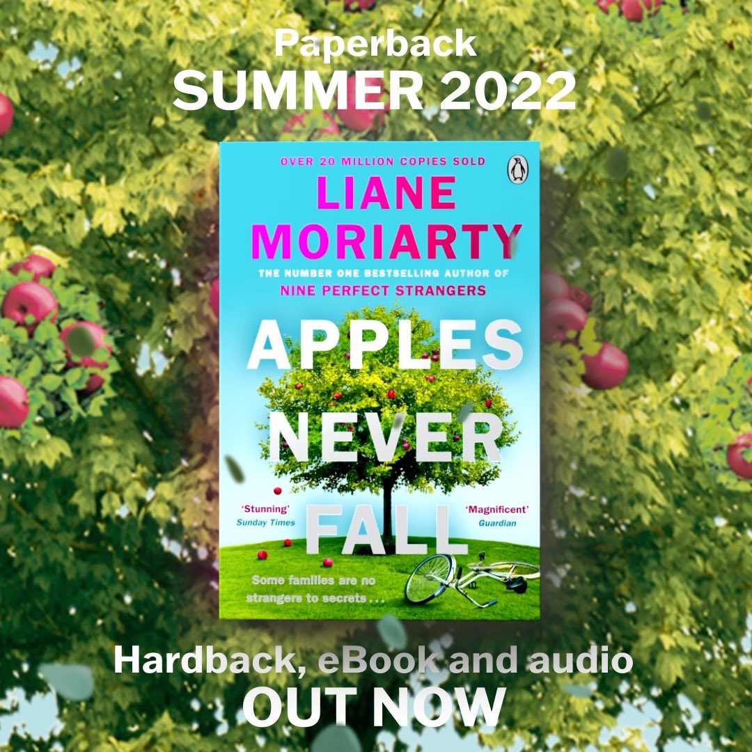 I’m so excited to be able to be part of the cover reveal for the paperback of #LianeMoriarty #ApplesNeverFall out this summer from @MichaelJBooks Just looks at that cover 💜.

Check out this link to find out more amzn.to/3INyZt9