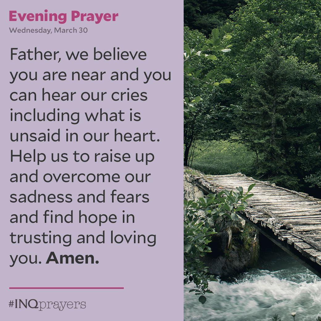 inquirerdotnet's tweet photo. Today's Evening Prayer. #INQPrayers https://t.co/XmM4gYx2Kr