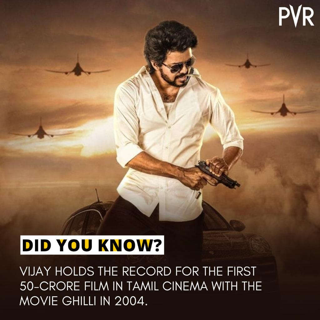 And he was the first to achieve this record despite the presence of Rajnikanth!

The Vijay-starrer Beast will release at a PVR near you on April 13. 
.
#pvr #pvrcinemas #Vijay #ThalapathyVijay #Beast #Ghilli #Rajnikanth