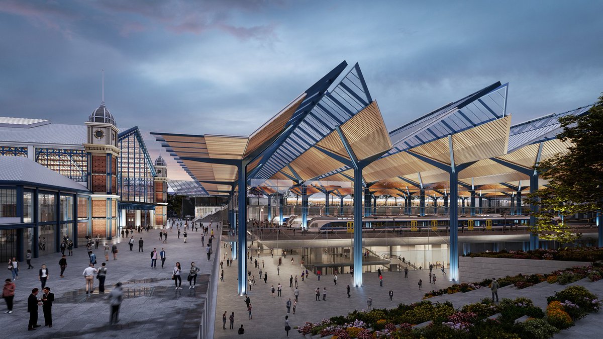 willjennings80's tweet photo. the new Euston station by @GrimshawArch &amp; the new Budapest station by @GrimshawArch.
Do they only charge half the normal commission to each client? https://t.co/Ac0RobqCYD
