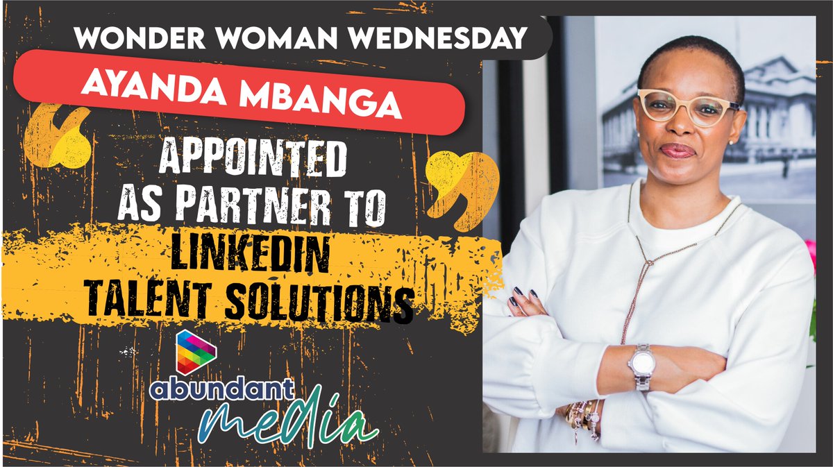 Future_TMC's tweet photo. #wonderwomanwednesday - Ayanda Mbanga’s company, Ayanda Mbanga Communications, was this year appointed as a partner for LinkedIn Talent Solutions in the South African market after 23 years in the industry. 
Ayanda Mbanga Communications is a recruitment advertising company. https://t.co/ZhHfr7NDOV
