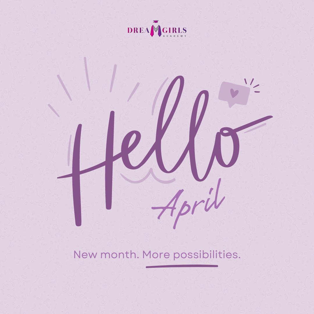 DreamGirlsAcad's tweet photo. As we enter this new month, May the month of April be filled with enjoyable happy surprises and great accomplishments. 

Have a great day, Dreamer!

💜

#newmonth #morepossibilities #empoweredtorise #happyfriday https://t.co/aEWTXFEN33