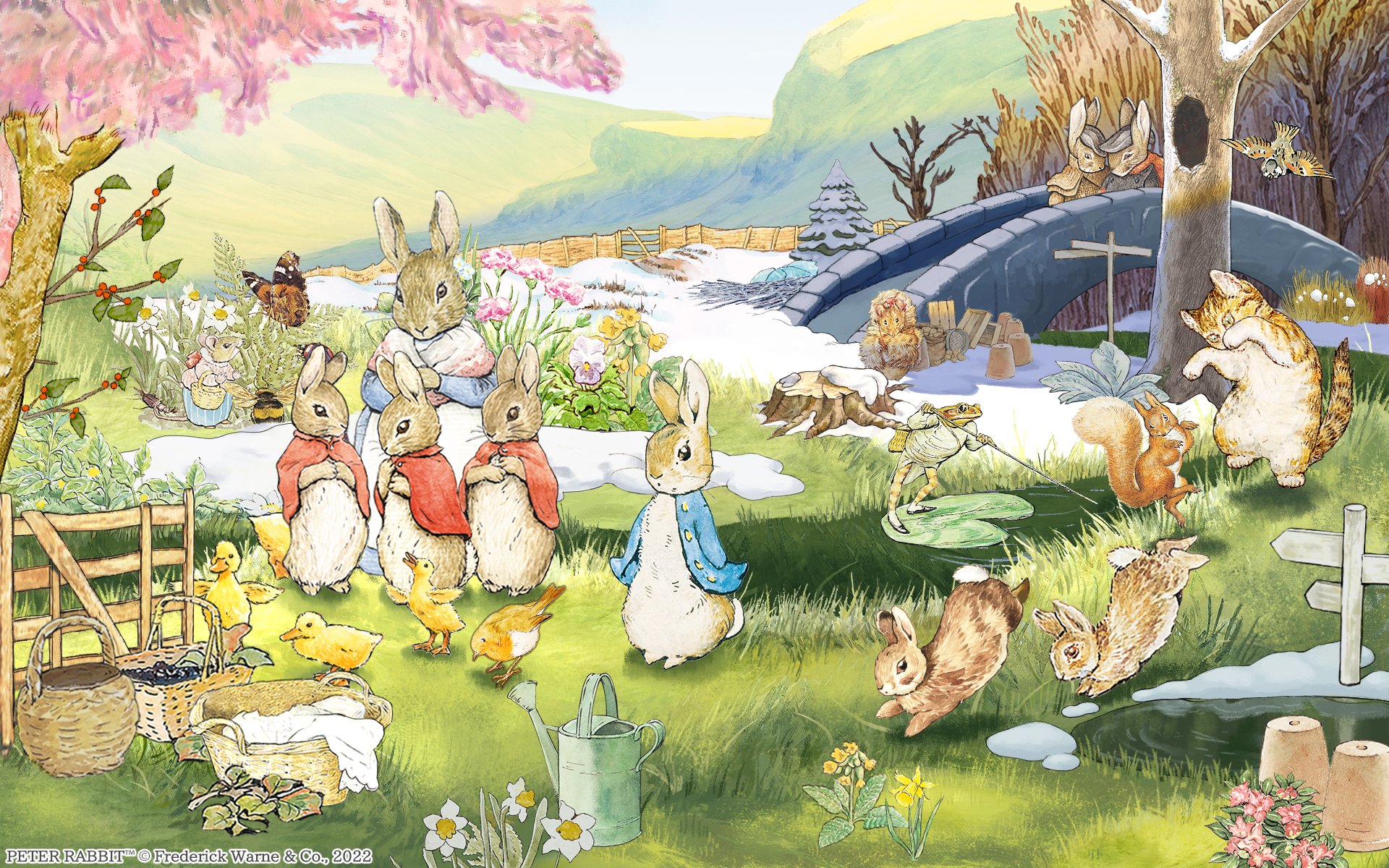 公式 ピーターラビット 小さな村の探しもの 新イベント開催 期間限定 雪解けの季節 でアイテム探し 春の陽気に動物たちがはしゃいでいます 新住人は パイが好きなねずみ アプリイ ダプリイ