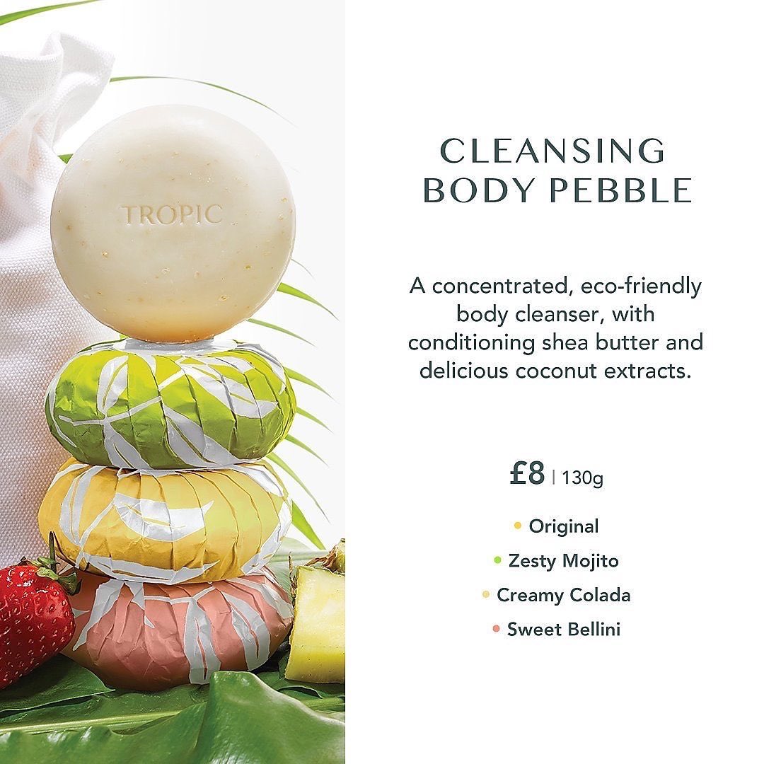 𝑵𝒐𝒕 𝒚𝒐𝒖𝒓 𝒂𝒗𝒆𝒓𝒂𝒈𝒆 𝒃𝒐𝒅𝒚 𝒘𝒂𝒔𝒉...
Our Pebbles are a wonderful way to wake up in the shower, oozing with a scrumptious scent while leaving your skin feeling super clean, soft and healthy!

Original 🤍 Coconut 🤍 Sweet Bellini 🤍 Creamy Colada 🤍 Zesty Mojito