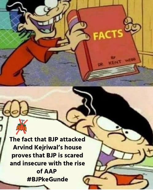 indeepak1's tweet photo. Baffled by AAP's Big win in Punjab, BJP goons with clear help of Delhi Police attacked Delhi CM @ArvindKejriwal's residence today. 

This cowardly attack shows that BJP and PM Modi are scared of AAP's rise &amp; Arvind Kejriwal's growing influence in National Politics. 

#BJPKeGunde https://t.co/BuhwB6RcTZ
