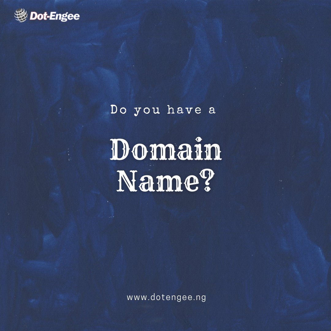 A domain name is your online identity.
It gives a face to your brand.
Haven't got one yet?
Visit dotengee.ng to get started.

#domainname #dotengee #webhostingcompany
#domainnamesale #sales #marketing #viral 
#AbujaTwitterCommunity