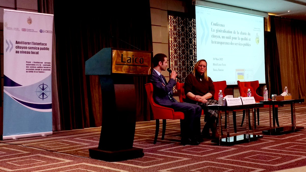 AlesBozzini's tweet photo. Great discussion today in Tunis with govt partners &amp; 3 state-owned enterprises (AFH CNAM Poste) which developed #CitizenCharters, a tool for transparent &amp; accountable services in #Tunisia 🇹🇳 For more 👉 https://t.co/ufMJYvg31i. An initiative by @OECDgov supported by @UKinTunisia https://t.co/tmUL2ntV8X