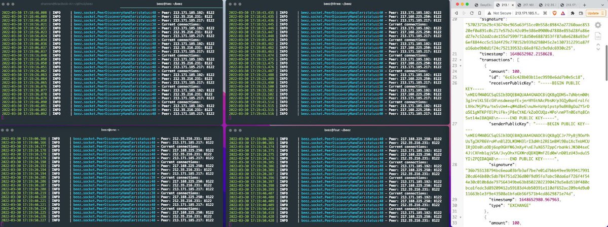 OnezeroB's tweet photo. My own blockchain, built on a customized Proof-of-Stake consensus algorithm, is now live on test-net!
#blockchain #bitcoin #ethereum https://t.co/PGO2QDA0lp