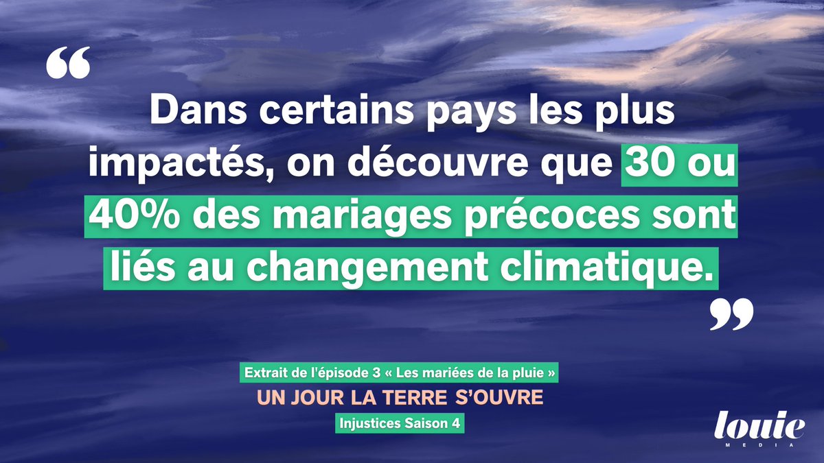 🌍 #Podcast - Quelles conséquences du dérèglement climatique sur le corps des femmes ?Le troisième épisode d’Un jour la Terre s’ouvre est en ligne! #ecoféminisme #FondationLOreal
Ce podcast est soutenu par @LOrealCommitted 
✏️Lucile Torregrossa 
🎧 linktr.ee/injustices_pod…