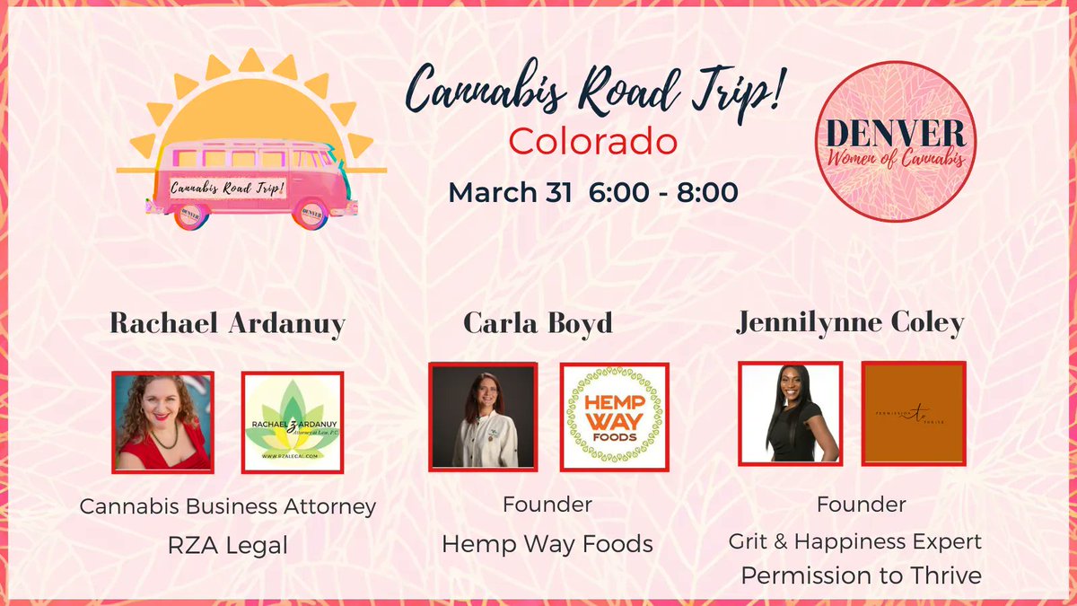 AnneMarieDoyle4's tweet photo. March 31 - 6:00 PM

You are invited to join us on a virtual adventure as we talk to female change-makers, thought-leaders, and entrepreneurs driving cannabis enterprise.

https://t.co/0iiY80MH8r https://t.co/2fjvHT2fji