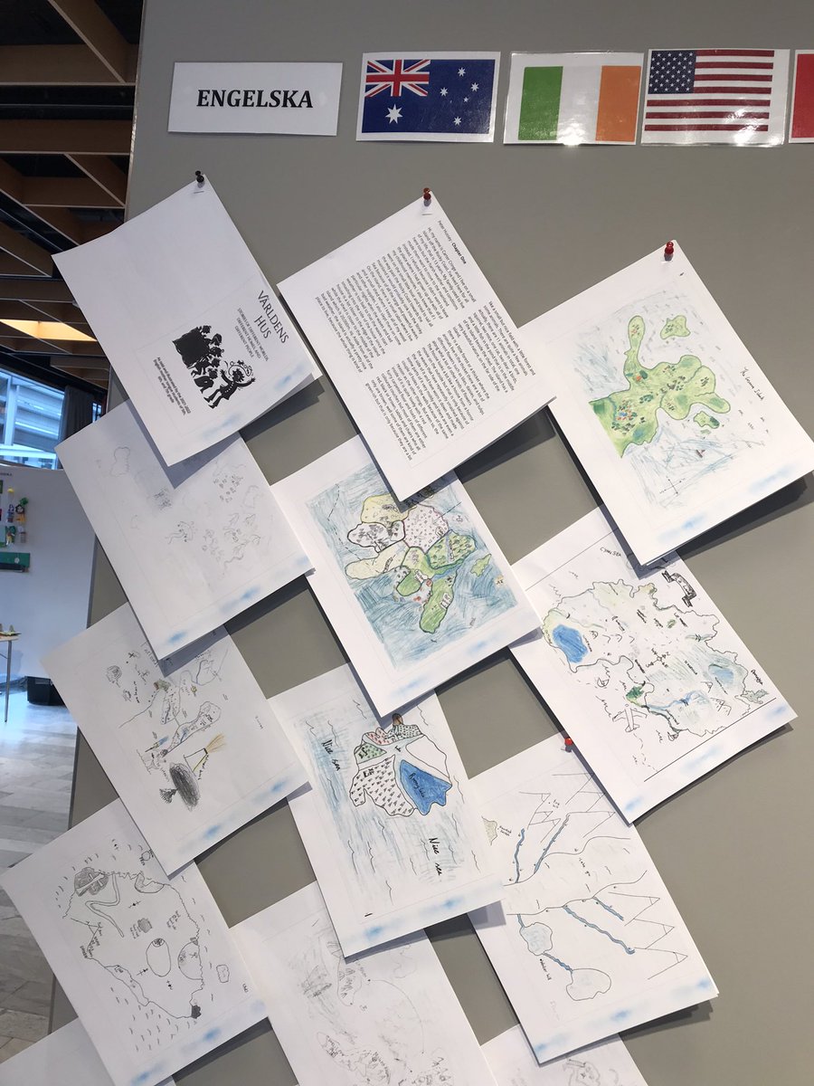 Vi förbereder inför utställningen ”Världens hus” skapad av elever som läser modersmål. Vernissage 16-18 imorgon torsdag! 🤗 #eif #lidskol #elevarbeten