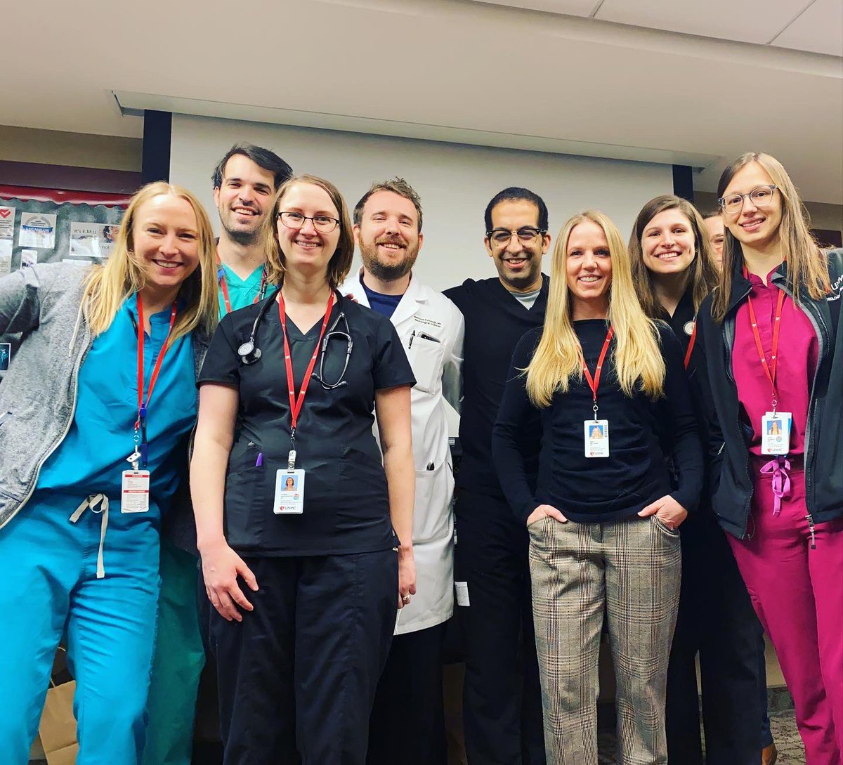 NeurologyUNMC's tweet photo. Our residents and fellows (including our off-service rotators) were absolutely SPOILED today by our nursing staff for Doctor’s Appreciation Day. WOW! We have the best team on 6 Neuro! #DoctorAppreciationDay #NeurologyResidency @UNMC_neurology #NeuroTwitter https://t.co/LB4YMiLdCx