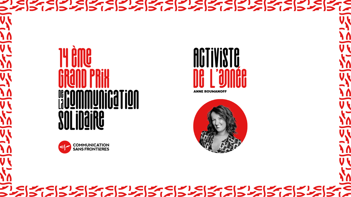 ComWBorders's tweet photo. 🏆 [14e Grand Prix de la #ComSolidaire]
Félicitations @anne_roumanoff pour votre initiative 
« Solidarité avec les soignants »❗️🤝 
🔸Activiste de l'année dans le cadre du #GrandPrixdelaComSolidaire2022 👏
@SSoignants https://t.co/SeAzNERa9o