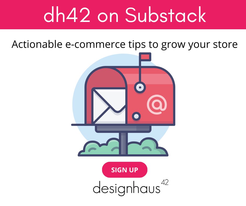 DesignHaus42's tweet photo. dh42 is now on Substack. Signup for our stack today for e-commerce and SEO tips
https://t.co/4BLHUnJSf8 https://t.co/tekyOuinAt